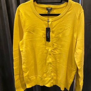 NWT Talbots Womens Yellow Cardigan/Sweater XL
